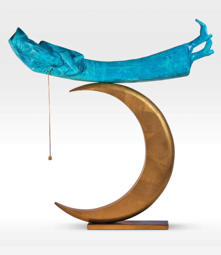 «Пан Твардовський». 2007. Бронза, дерево